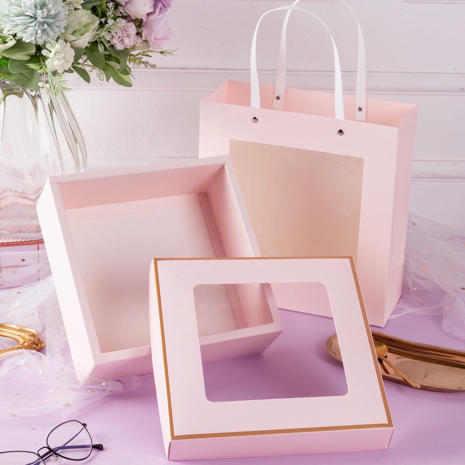 Custom printed boxes with window wholesale