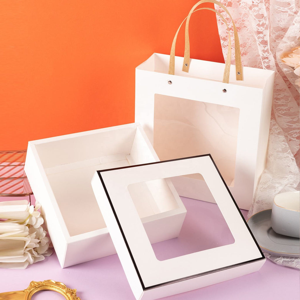 Custom printed boxes with window wholesale