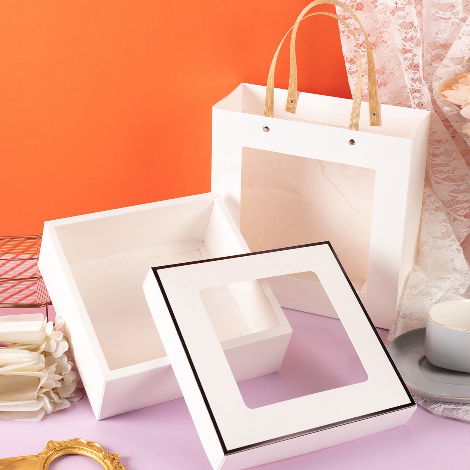 Custom printed boxes with window wholesale