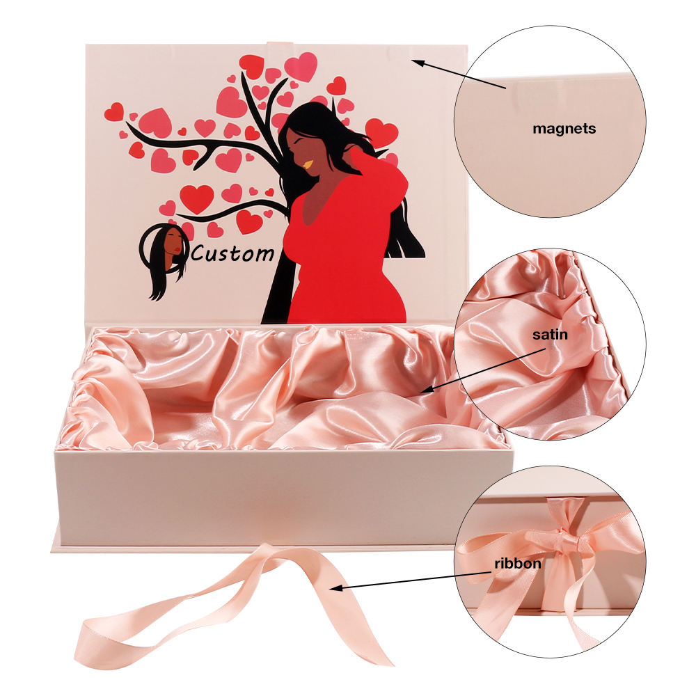 Cajas de extensiones de cabello personalizadas al por mayor