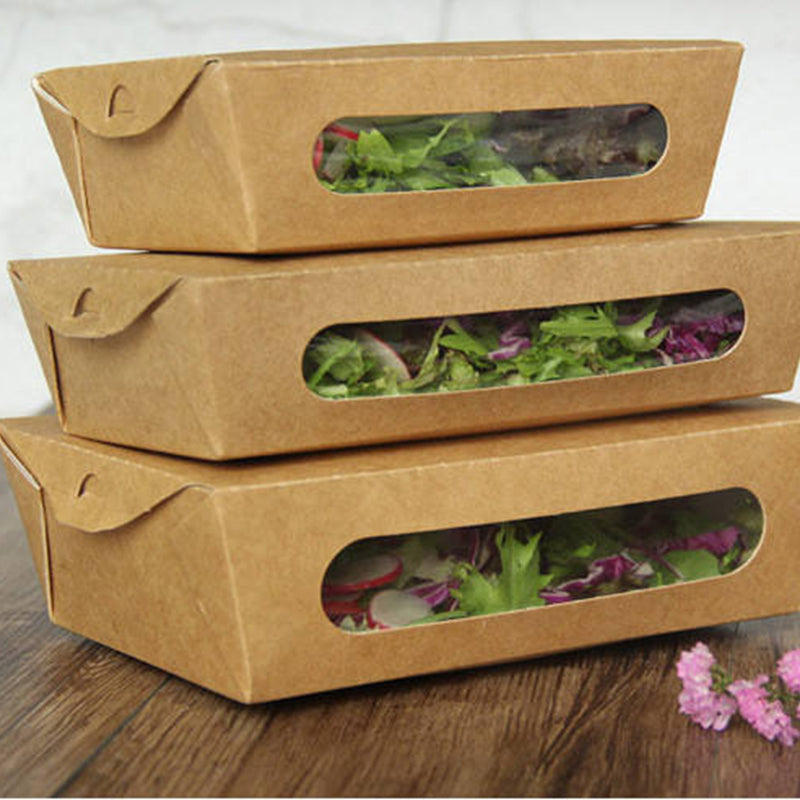 Custom Salad Packaging Boxes with Window