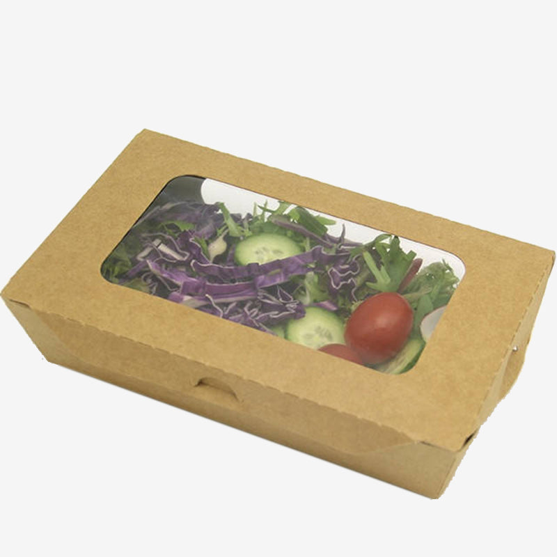 Custom Salad Packaging Boxes with Window