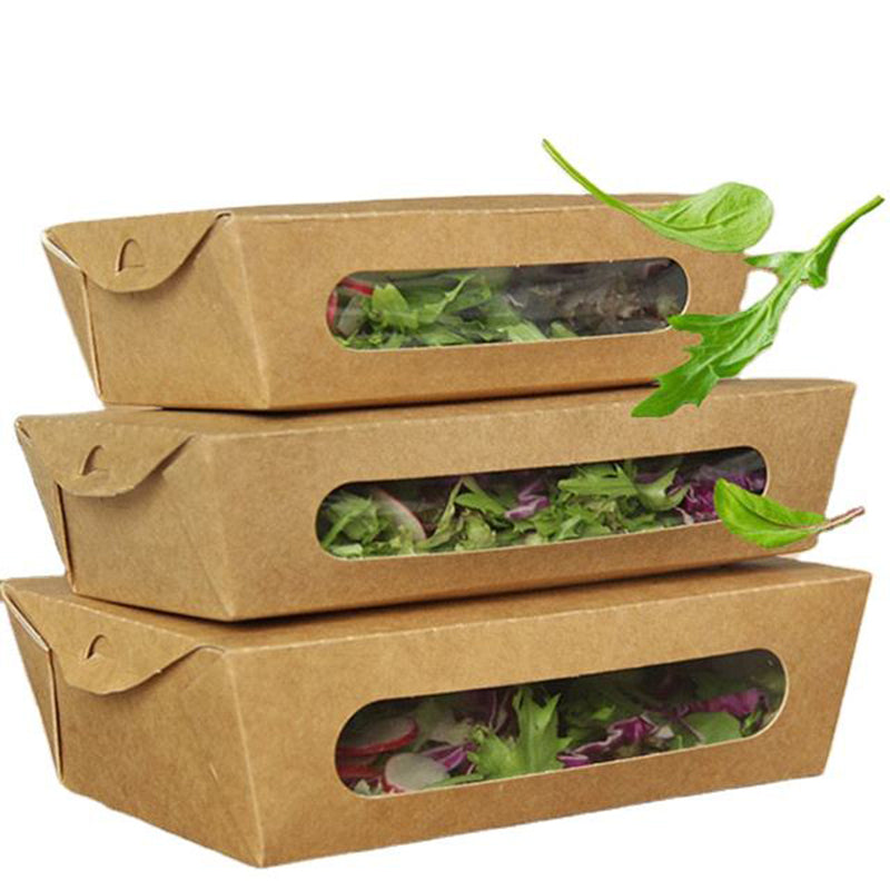 Custom Salad Packaging Boxes with Window
