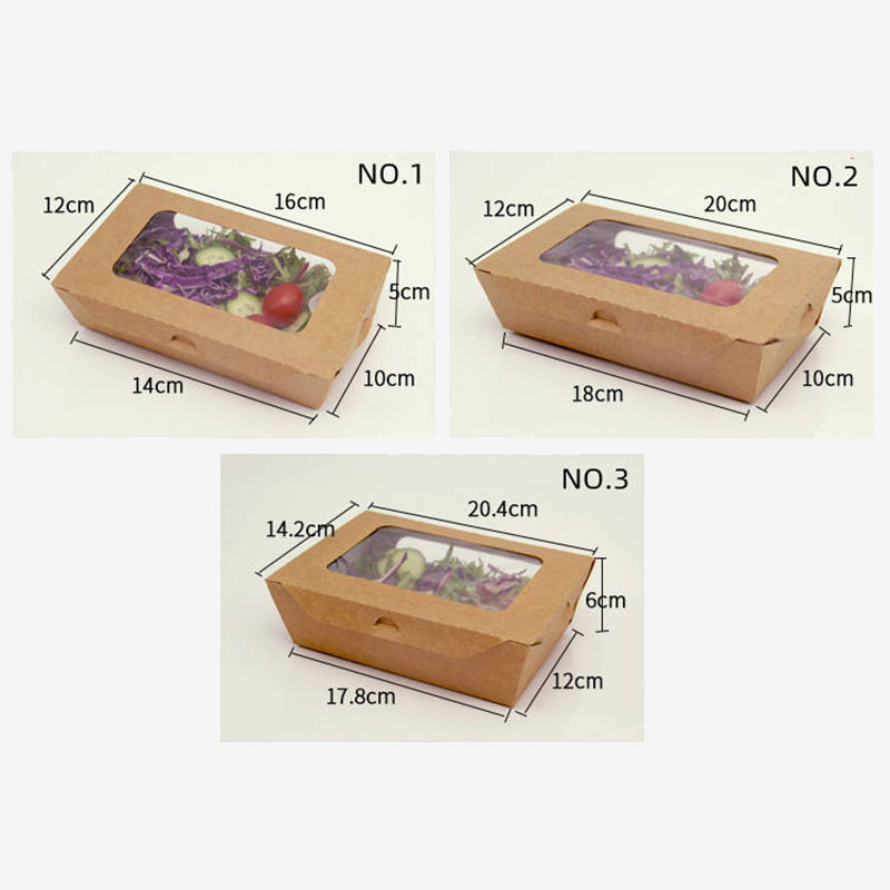 Custom Salad Packaging Boxes with Window