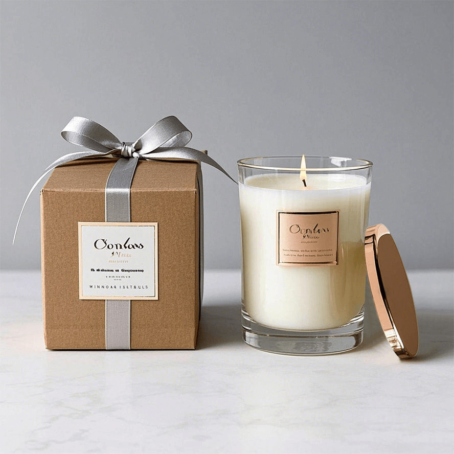 Gold Foil Candle Packaging Boxes