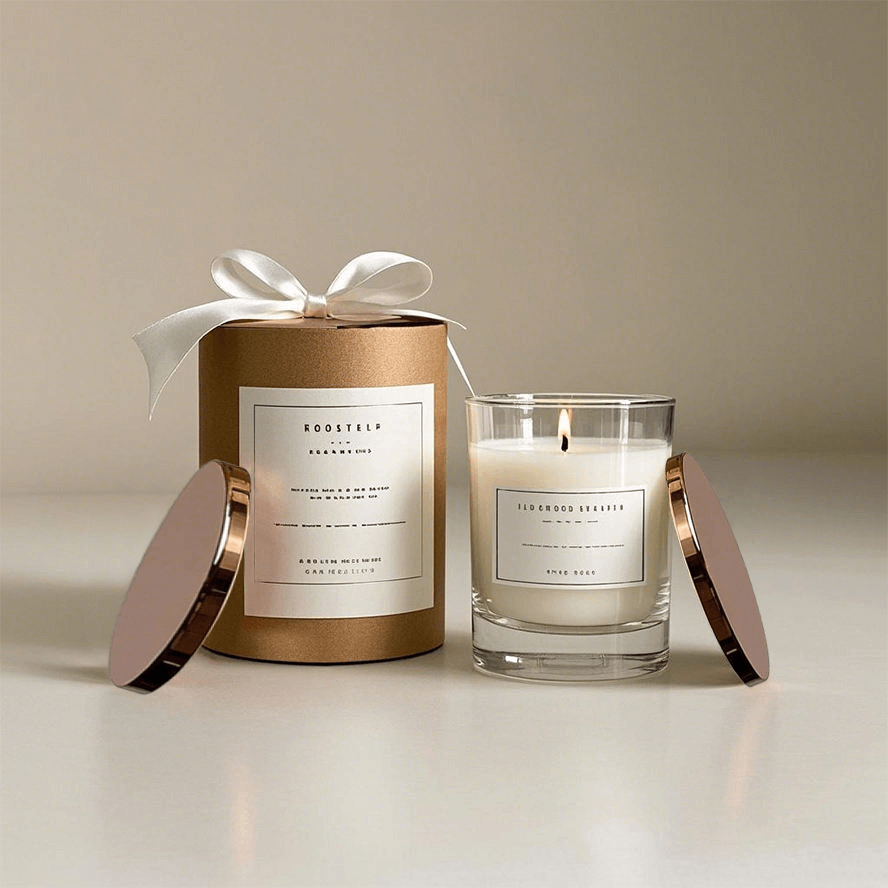 Gold Foil Candle Packaging Boxes
