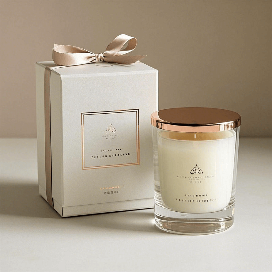 Gold Foil Candle Packaging Boxes