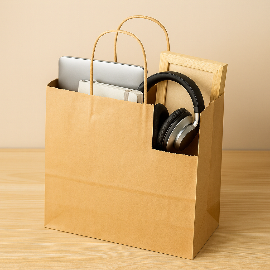 Custom Brown kraft paper bags Main image
