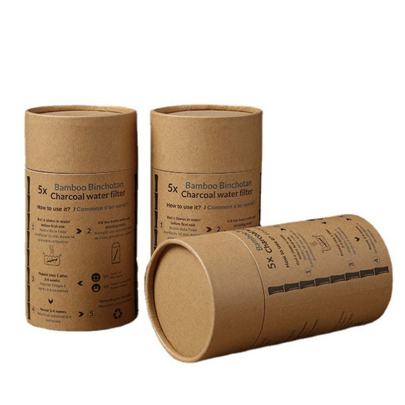Custom printed kraft tube boxes Secondary image