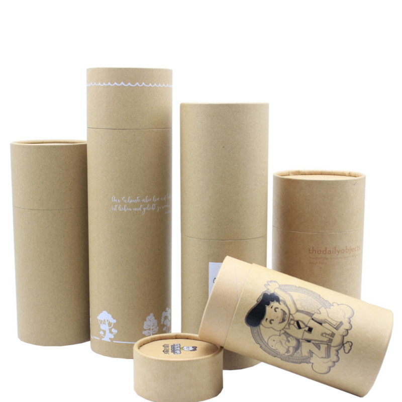 Custom printed kraft tube boxes