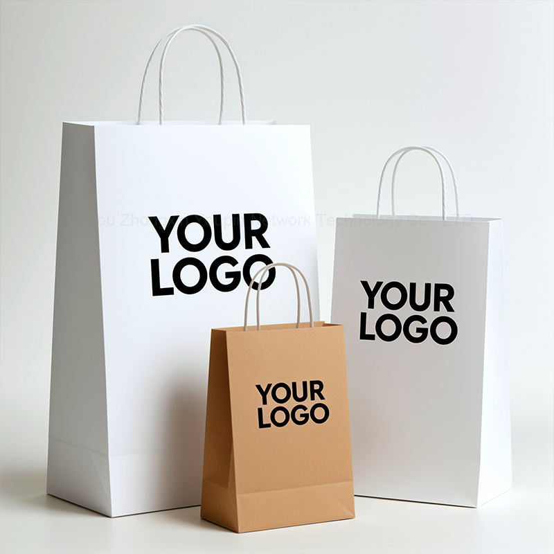 Custom paper bags with handles
